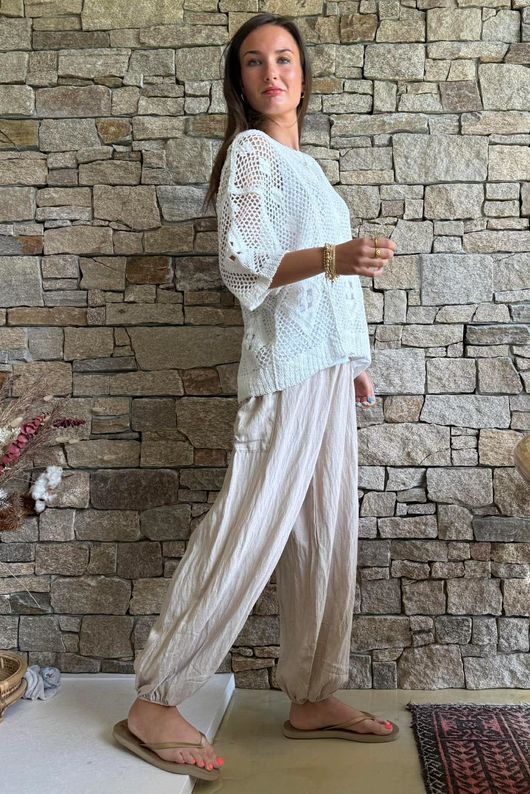Dakota Crochet Top White